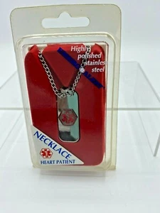 NEU Apotheker medizinische Warnung ID Halsketten Edelstahl für Herzpatienten - Bild 1 von 1