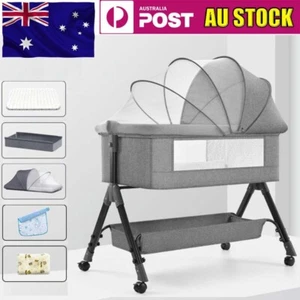 Baby Bassinet Cot Crib Bedside Co Sleeper Infant Newborn Bed Portable Cradle AU - Picture 1 of 8