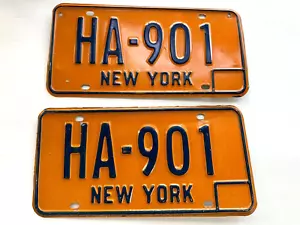 New York Nummernschilder Autoschilder PAAR HA-901 Man Cave Wandbild Pub Bar #32 - Bild 1 von 11