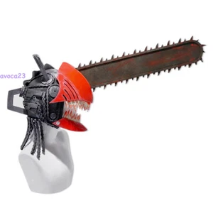 Chainsaw Man Pochita Man Cosplay PVC Helmet Mask Handsaw Halloween Weapon Props - Picture 1 of 5