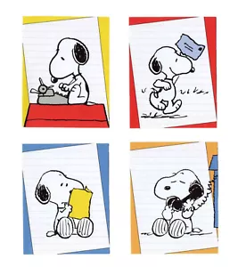 Peanuts Snoopy Blank Note Card 8 Pack (Master Writer, 8 Cards, 4 Styles) - Picture 1 of 5
