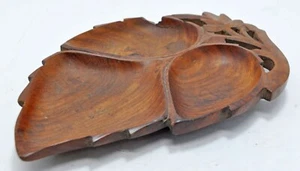 Vintage Wooden Small Decorative Tray Original Old Hand Carved - Picture 1 of 6