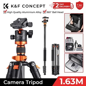 K&F Concept Pro Camera Tripod Aluminium / Carbon Fiber Ball Head for DSLR Travel - Picture 1 of 129