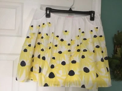 Falda plisada floral amarilla y azul marino Lilly Pulitzer para mujer talla 6 (CON18) Foto 1 de 4