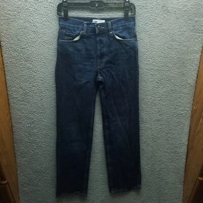 Zara Women's 0 Button Fly Blue Bootcut Jeans 100% Cotton 27.75" 28.75" 10.5" - Image 1 of 4