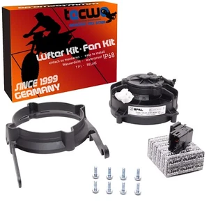 SPAL TPI radiador ventilador 2 tiempos KTM Husqvarna GASGAS 18-23 kit completo relé - Imagen 1 de 12