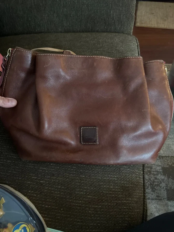 Dooney & Bourke Florentine Leather Large Zip Barlow Satchel - Image 1 of 4