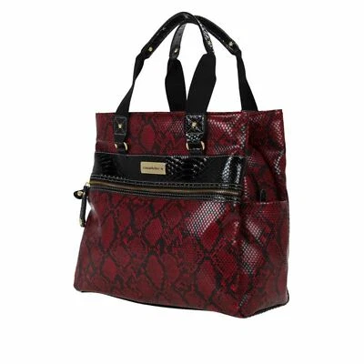SAMANTHA BROWN Red/Black Embossed Metro Tote  NWT - Image 1 of 3