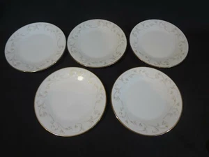 Noritake China Duetto Bread Plates - Set of 5 Gold and White - Picture 1 of 5