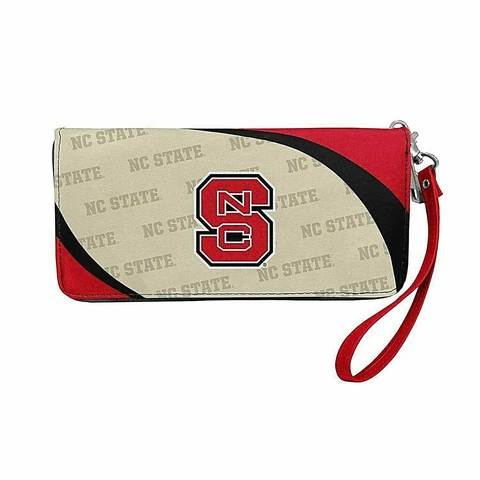 NC State Wolfpack Curve Zip Organizer Ladies Wallet NCAA Cover
