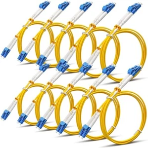15M Corning OS2 LC-LC Fiber Duplex Jumper Patch Cord Single Mode 9/125 SM Cable - Afbeelding 1 van 1