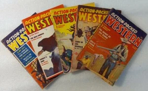 Action Packed Western Pulp Magazine - Lot of 5 - 1956/57/58 - Picture 1 of 6