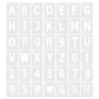 Ensemble de modèles d'alphabet de modèles à chiffres de lettres 4 pouces avec bague 4,2 pouces W blanc 42 pièces