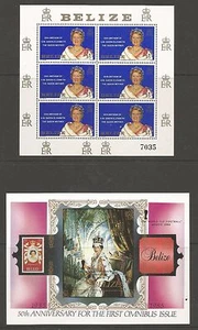 SELECCIÓN BELICE DE 20 MINI HOJAS PERIODO QE2 FRESCAS MNH BUEN VALOR VER 10 ESCANEOS - Imagen 1 de 10