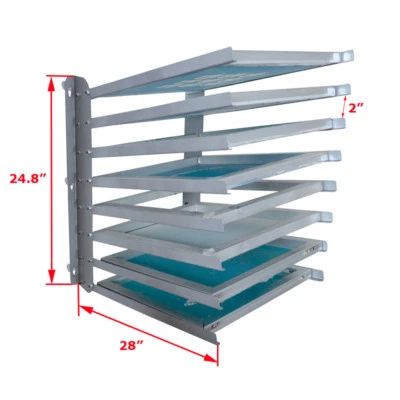 INTBUYING Screen Printing Equipment Aluminium / Wood Screen Frame Storage Rack Free Ship