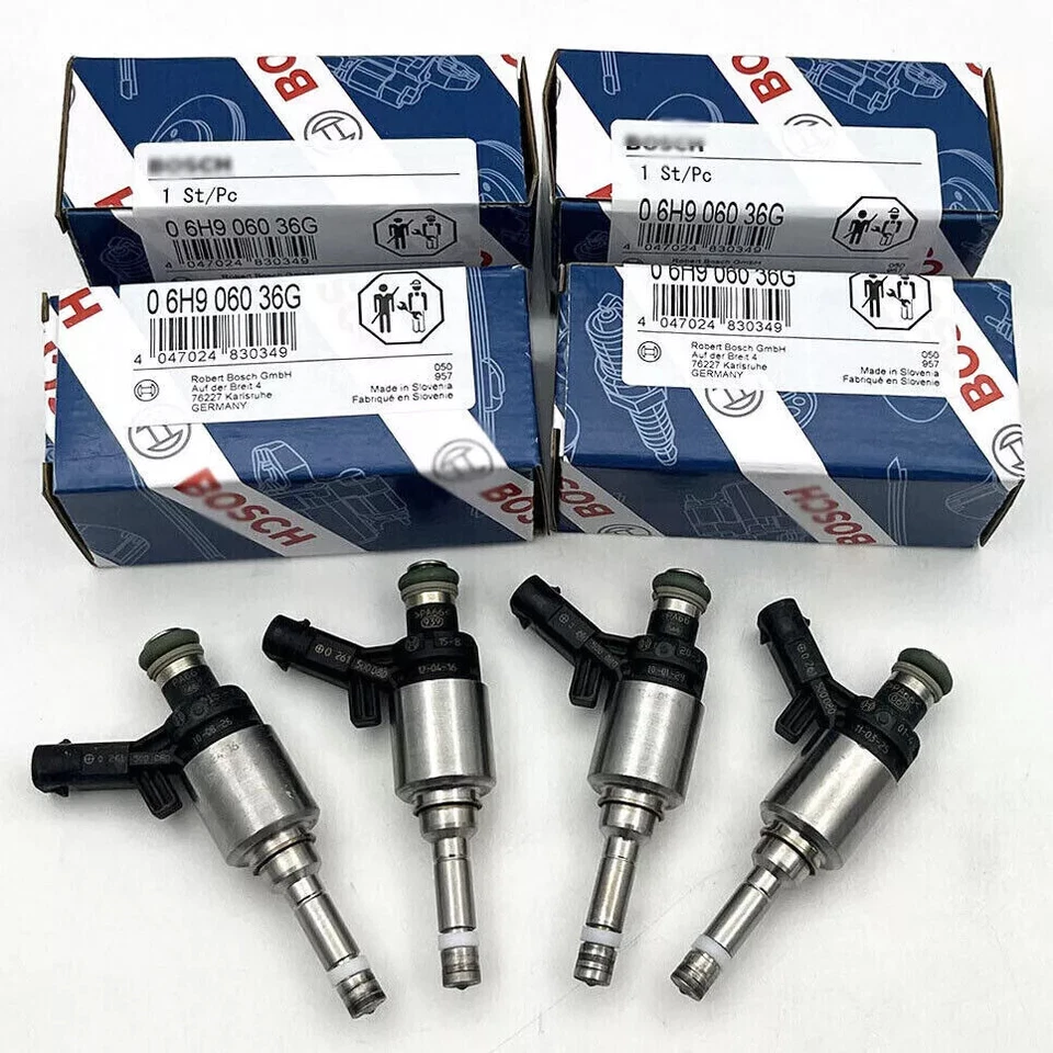4x BOSCH Fuel Injectors For A4 TT Jetta Golf CCTA 2.0T OEM 06H906036G New - Image 1 of 4