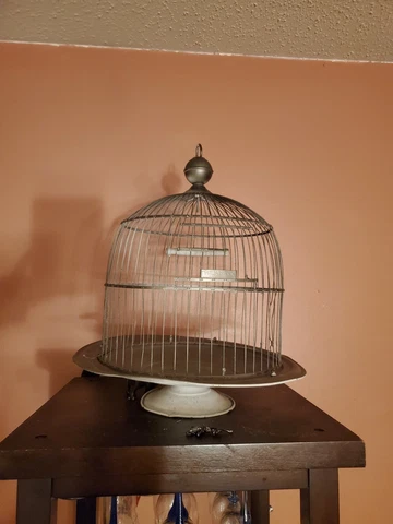 VINTAGE HENDRYX BRASS BIRD CAGE ANTIQUE COLLECTIBLE DECORATIVE BIRD HOUSE Cover