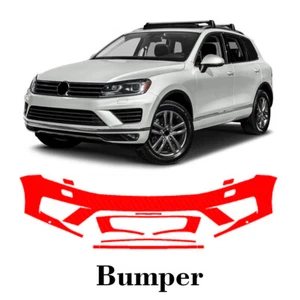 Front bumper PreCut PPF Paint Protection Film For Volkswagen Touareg 2015-2017 - Picture 1 of 8