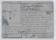 1997-98 Pacific Omega Printing Plate Black Back 1/1 Greg Adams #66 00jz