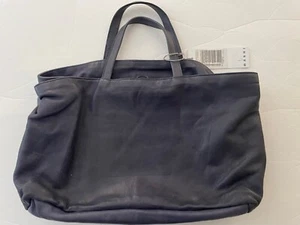 $1100. Borsa a mano Marni morbida pelle italiana shopper hobo blu navy siver - Foto 1 di 6