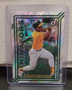 RICKEY HENDERSON Oakland A's 2023 Donruss Dominators Hit Insert Baseball Card D8