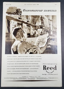 Anuncio impreso de Reed Paper Group 1953 - Imprenta especial coronación - Imagen 1 de 1