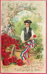 Patriotic G Washington Poem Veenfliet Wiedemann Brewing Co Beer Ad Postcard 1910 - Picture 1 of 2