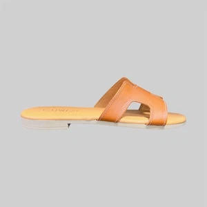 Scarpe Sandali H Donna Estivi Ciabatte Cuoio Pelle Made in Italy - Zdjęcie 1 z 4
