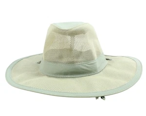 Dorfman Pacific Co. Men's Mesh Wide Brim Safari Hat Khaki Size XL - Picture 1 of 8