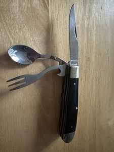 Boker Magnum Bob Appetite 440 Pocket Knife With Black Wood Handle - Picture 1 of 1