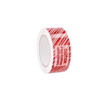 Red Strips Tamper Evident Security Tape 1.88 Inch x 110 Yards 1.9 Mil 72 Rolls - Image 1 of 3
