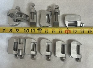 (BOX OF 12)  3/8" T-316 Stainless Steel CHN Threaded Beam Clamp - Picture 1 of 8