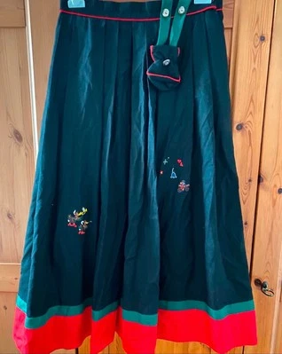 Helene Straßer Leinen Damen Trachtenrock Rock Gr.40 Dunkelblau - Bild 1 von 4