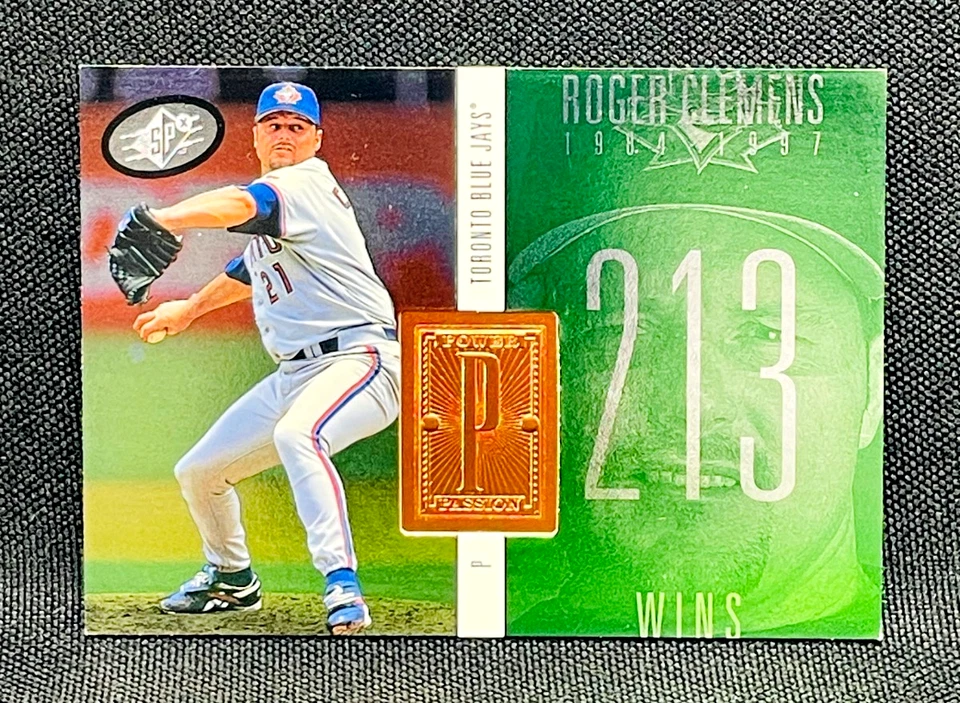 1998 Upper Deck SPx Finite Baseball - ROGER CLEMENS #213 - POWER PASSION /7000 - Image 1 of 2