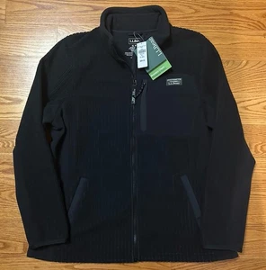 NWT! Womens L.L. Bean Mountain Classic Windproof Fleece Jacket Black XL Reg - Picture 1 of 7