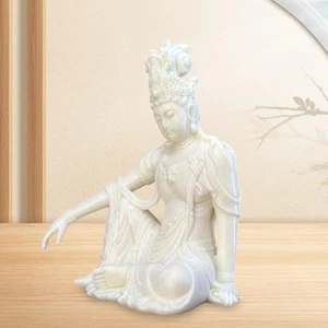 Sitzender Buddha Statue, Ornament, Geschenke Wohndeko, Basteln Schreibtisch Figur Buda - Bild 1 von 6