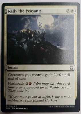 MTG Magic The Gathering Card Rally the Peasants Instant White Eternal Masters  - Image 1 of 2