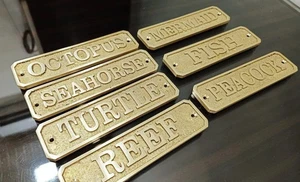Nautical signs and plaques | Customized classic brass signs - Heavy duty 3D - Picture 1 of 5