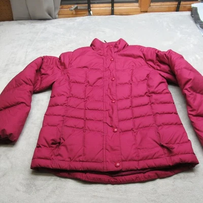 LL Bean Down Jacket Women Small Purple Insulated Quilted Puffer Full Zip Thick - Image 1 of 4