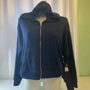 Sudadera con Capucha y Calcetines XL Azul Acanalado Cremallera Frontal Conjunto de Regalo Chaqueta Elástica Top - Imagen 1 de 3
