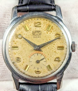 ๐๐UMF QUIETLA 15 JEWELS๐๐ OROLOGIO DA POLSO UOMO VINTAGE TEDESCO ANNI 50! RARO - Foto 1 di 21