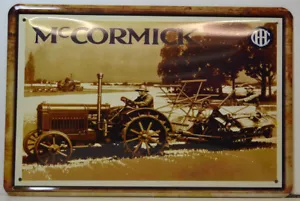 Traktor - McCormick - Anhänger - Retro - Blechschild 20 x 30 cm (BS 1143) - Bild 1 von 1