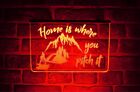 Home Is Where You Pitch It Neon Light Sign | Camping USB Lit Up Hanging Display