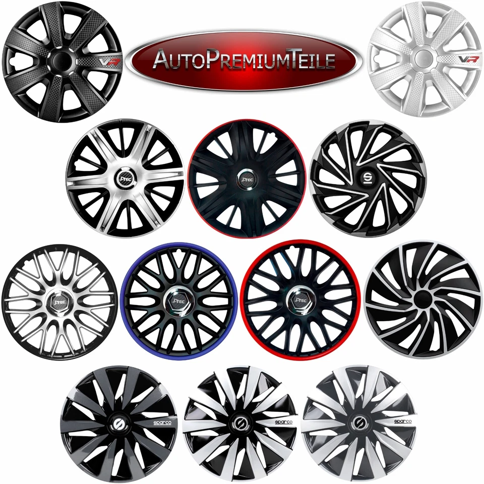 Wheel Trims 14 Inch For Peugeot 206 Suzuki Toyota VW Fox Golf Lupo Polo UP 4 Piece - Image 1 of 1