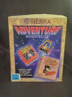 1992 Sierra Adventure Starter Kit Space Quest + Leisure Suit Larry PC BIG BOX  - Image 1 of 4