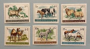 Liban Liban 1968 Animaux Scott # 453-458 Lot Complet 6 Timbres MNH (B18)