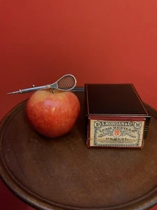 Antique 1878 Rare Silver Novelty marked S Mordan Tennis Racket Extending Pencil - Picture 1 of 12