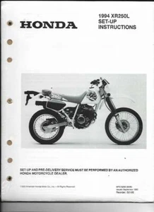 Honda XR250L 1994 manual de instrucciones de configuración - Imagen 1 de 2