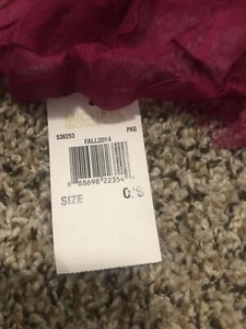 Michael Kors Pink Fuchsia Bias Cut Sheer Scarf - Picture 1 of 3