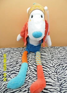 CA/ DOUDOU PELUCHE ORCHESTRA PREMAMAN LOUP AVIATEUR VERT ORANGE 40CM 100% NEUF - Picture 1 of 2